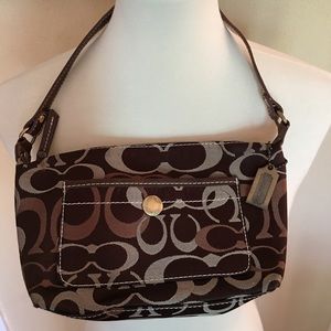 Brown Coach mini hobo